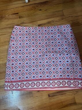 NWT Talbots Red and White Patterned Women's Skirt